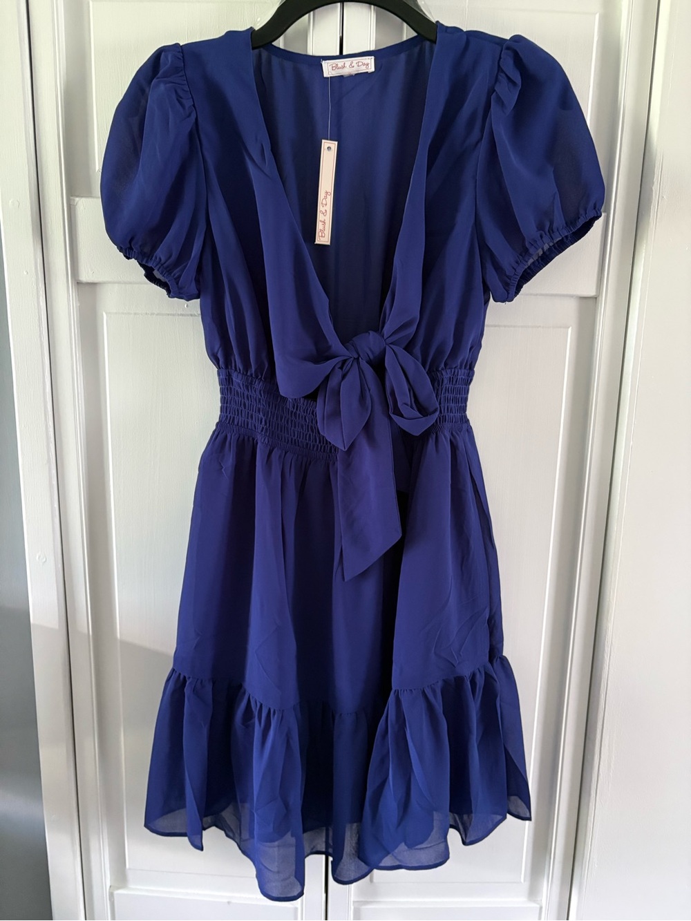 Blue Tie-Front Women’s Dress by Blush & Day
